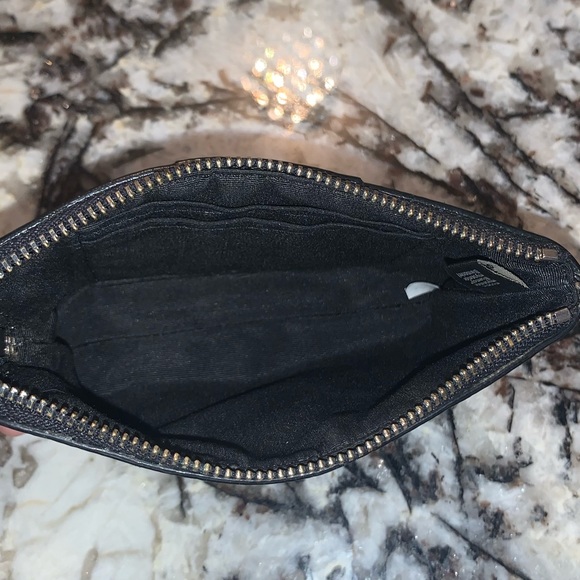 Like NEW Coach Wristlet, Black & Grey Coated Canvas - Picture 2 of 8